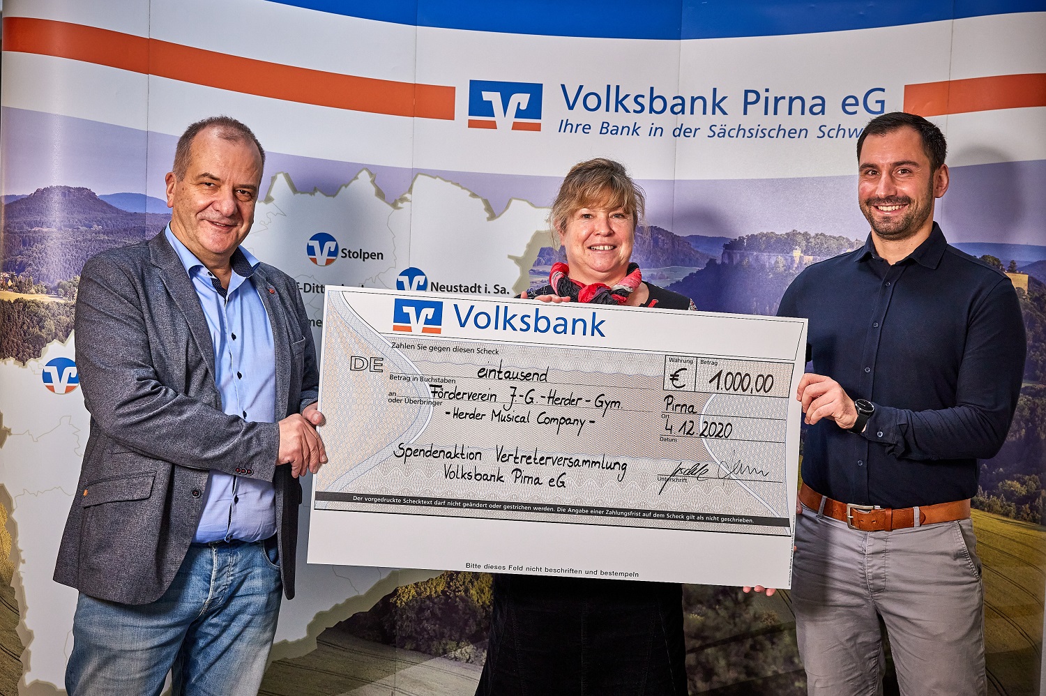 Spendenaktion Vertreterversammlung 2020 - online der Volksbank Pirna eG, Gartenstraße 36 Pirna